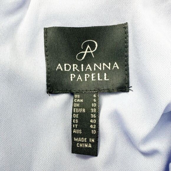 Adrianna Papell Womens Maxi Dress 6 Floral Chiffon Formal Gown Wedding Guest - Picture 6 of 11